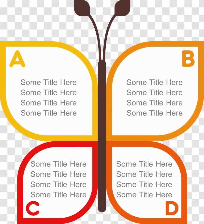 Butterfly Parallel Relationship Diagram - Text Transparent PNG