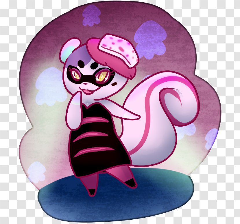 Cartoon Pink M Character - Fresh Squid Transparent PNG
