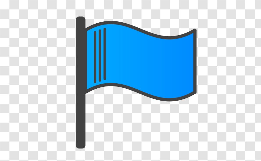 Flag Icon - Dodger Blue - User Interface Transparent PNG