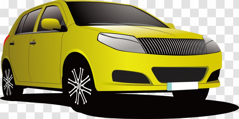 Car Royalty-free Clip Art - Drawing - Yellow Decoration Design Transparent PNG