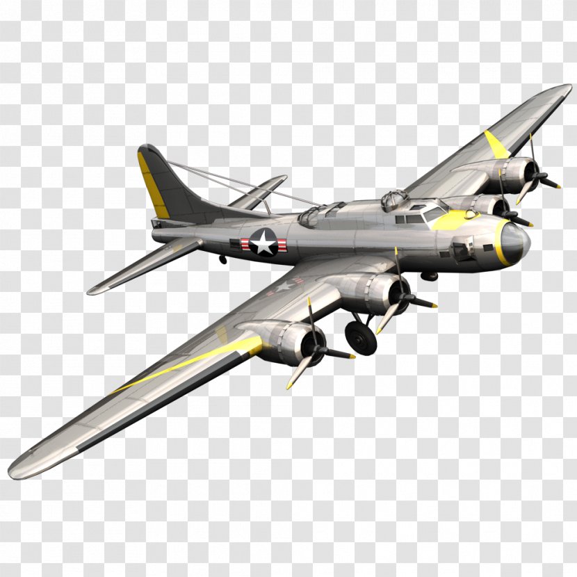 Boeing B-17 Flying Fortress Airplane Aircraft Aviation Bomber - Propeller Transparent PNG