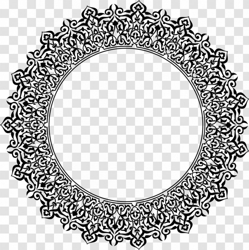 Ornament Circle Picture Frames Clip Art - Cartoon - Calligraphy Transparent PNG
