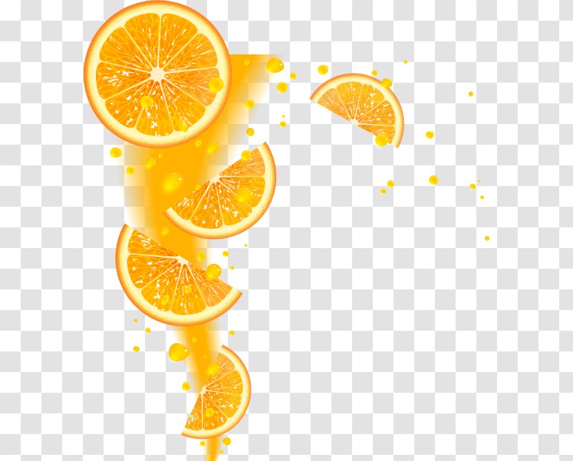 Juice Mandarin Orange Lemon - Fresh Fruit Vector Material Transparent PNG
