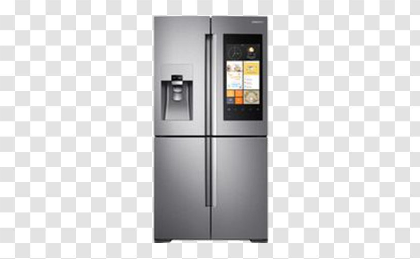Samsung Family Hub RF56M9540 Refrigerator Freezers Logik LFC50B14 Fridge Freezer Home Appliance - Kitchen Transparent PNG