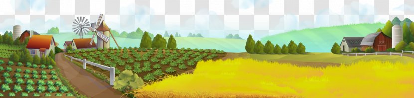 Farm Royalty-free Illustration - Dimension - Hilly Wheat Field Transparent PNG