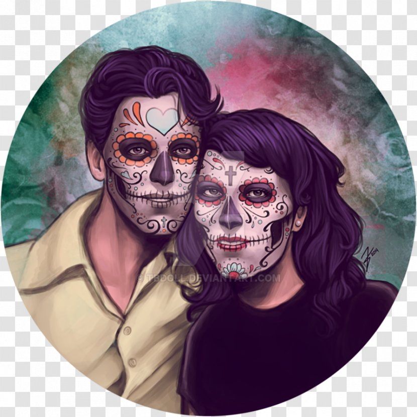 Day Of The Dead 2 November Muse Asylum Death Skull - Supervillain - Remembered Transparent PNG