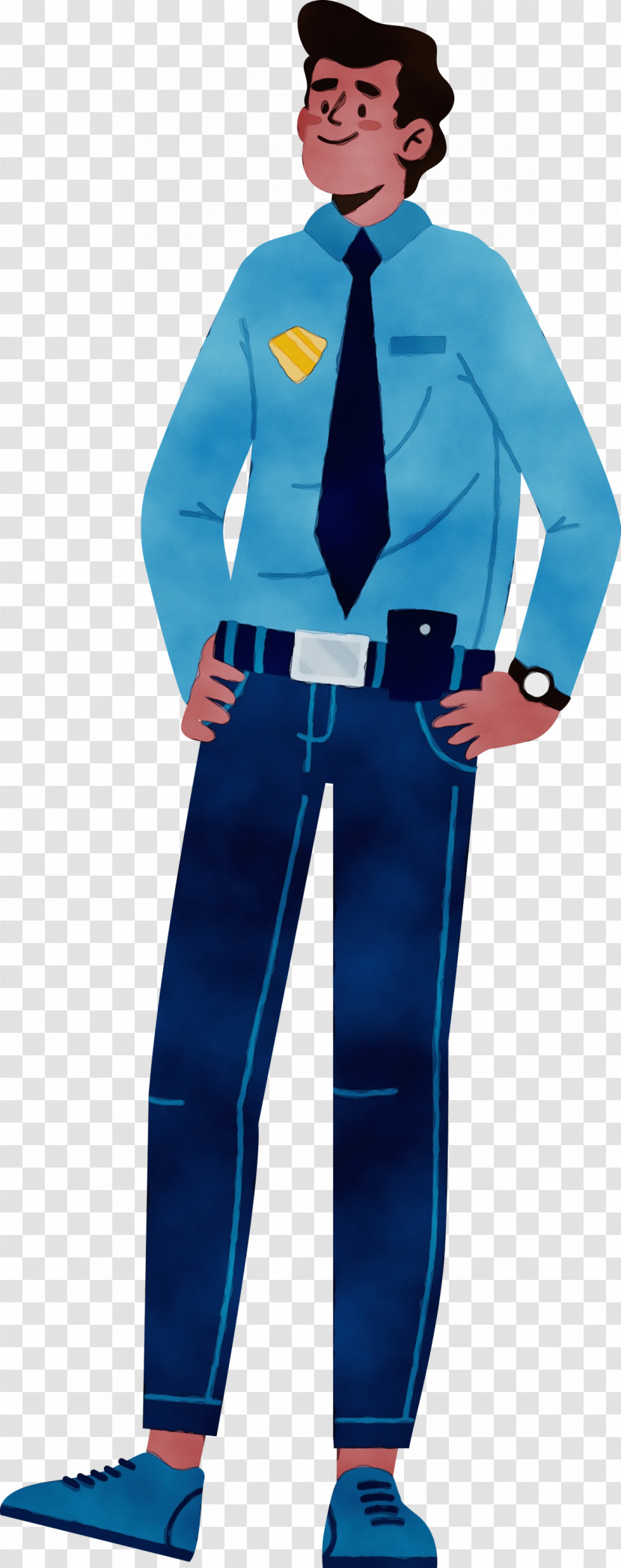 Costume Outerwear Cartoon Electric Blue M Uniform Transparent PNG