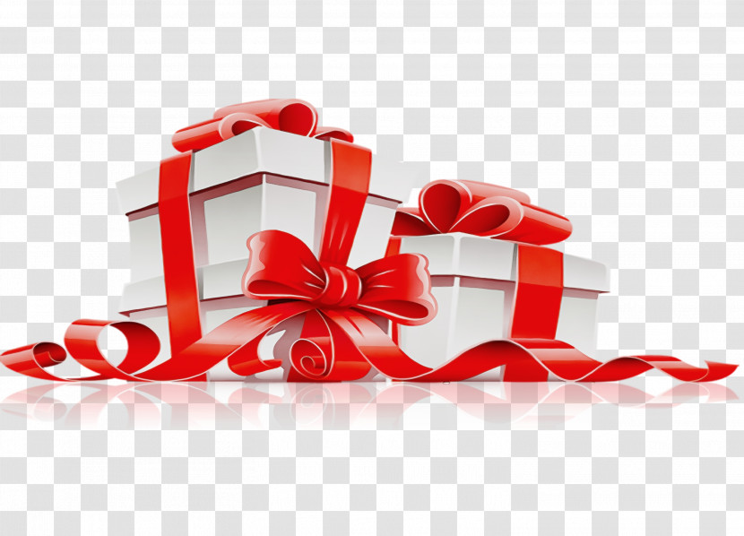 Red Ribbon Present Confectionery Gift Wrapping Transparent PNG