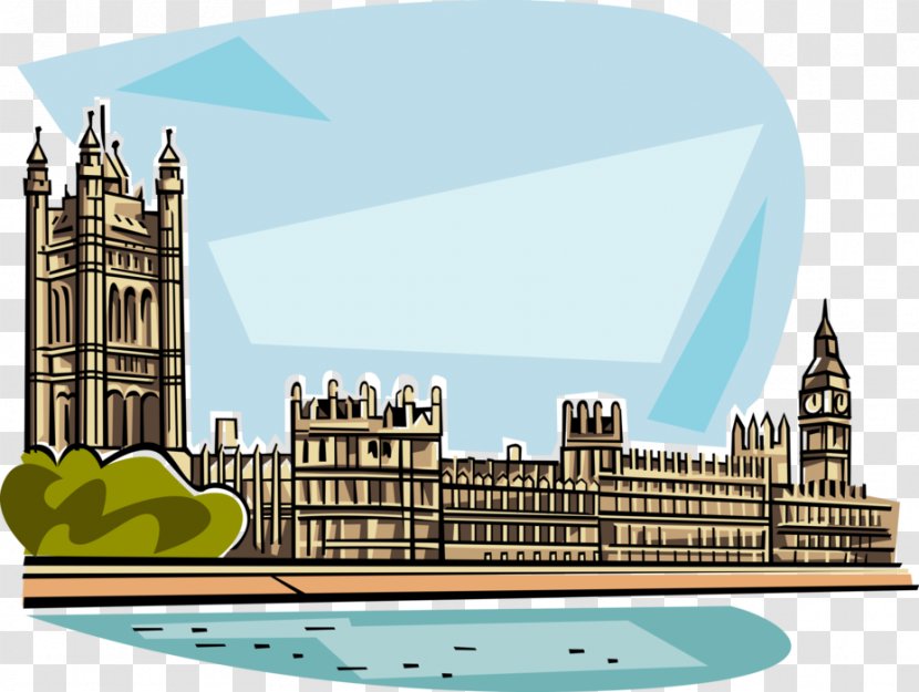 Palace Of Westminster Big Ben Clip Art House Vector Graphics - Cottage Transparent PNG