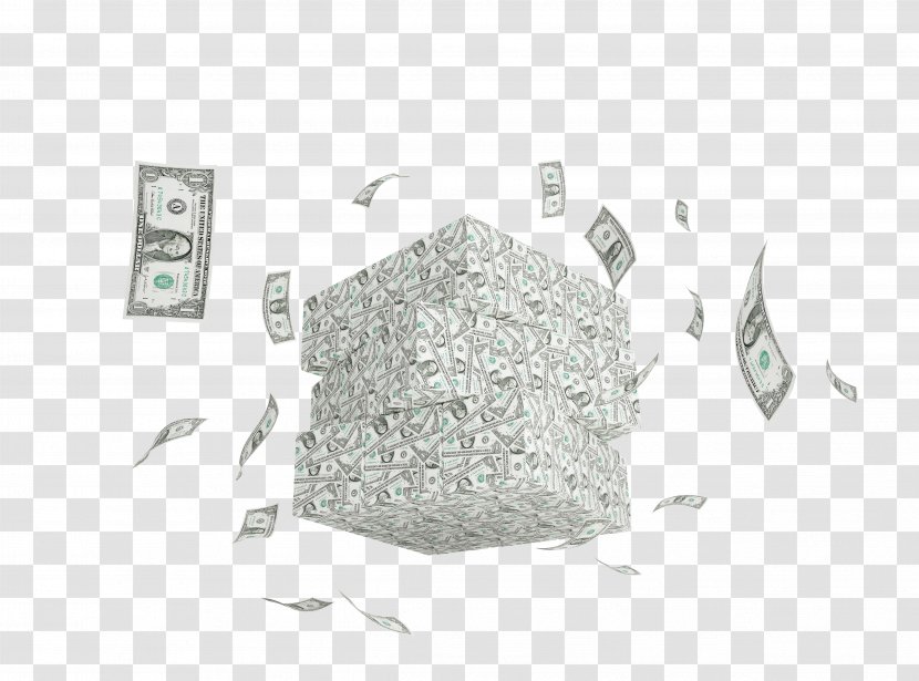 Banknote United States Dollar - White - Cube Transparent PNG