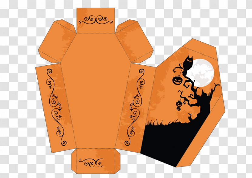 Paper Halloween Box Party Gift Transparent PNG