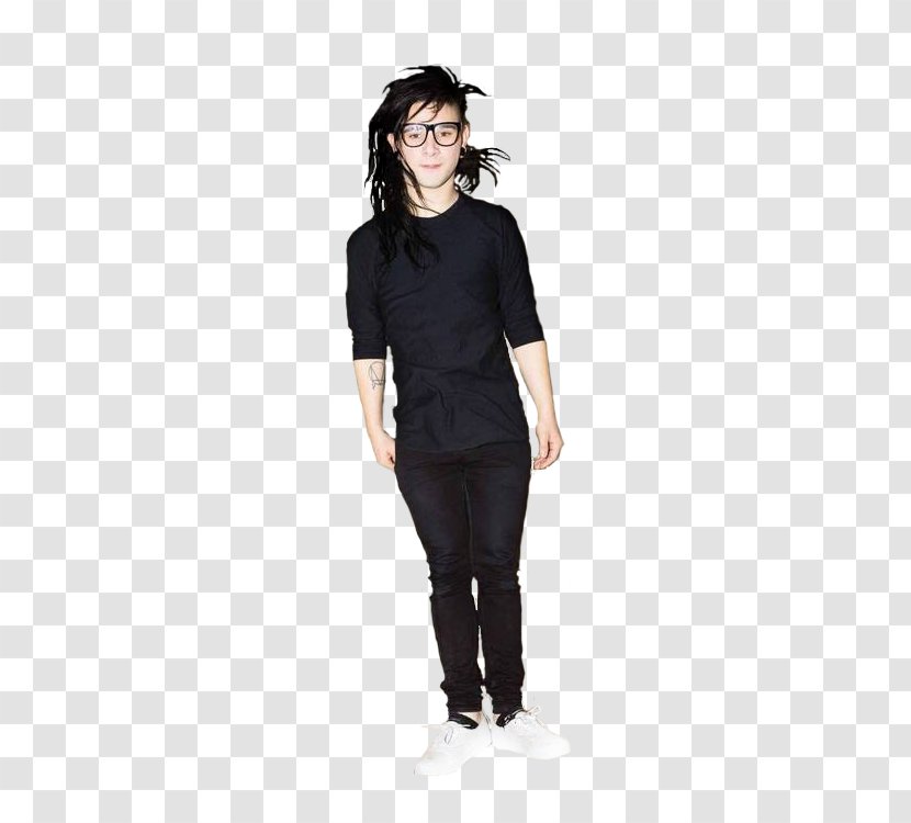 T-shirt Shoulder Jeans Sleeve Outerwear - Skrillex Transparent PNG