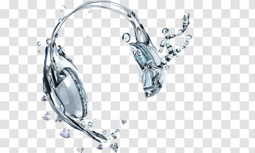 Water Drop Liquid - Splash - Drops Headphones Transparent PNG