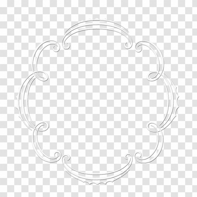 White Circle Black Font - And - Bottom Frame Free Of Material Transparent PNG