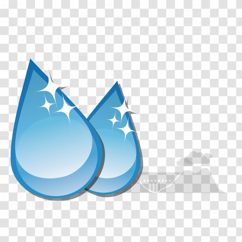 Drop Icon - Blue - Vector Water Droplets Transparent PNG