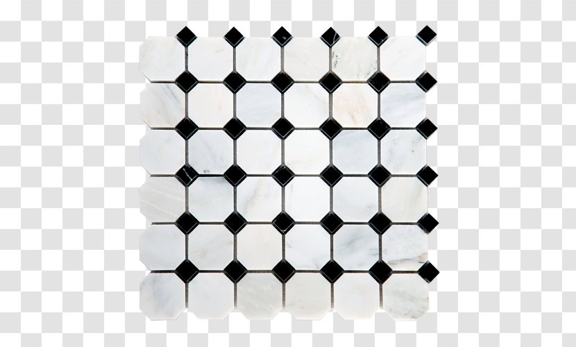 Carrara Tile Mosaic Marble Limestone - Octagon - Stone Transparent PNG