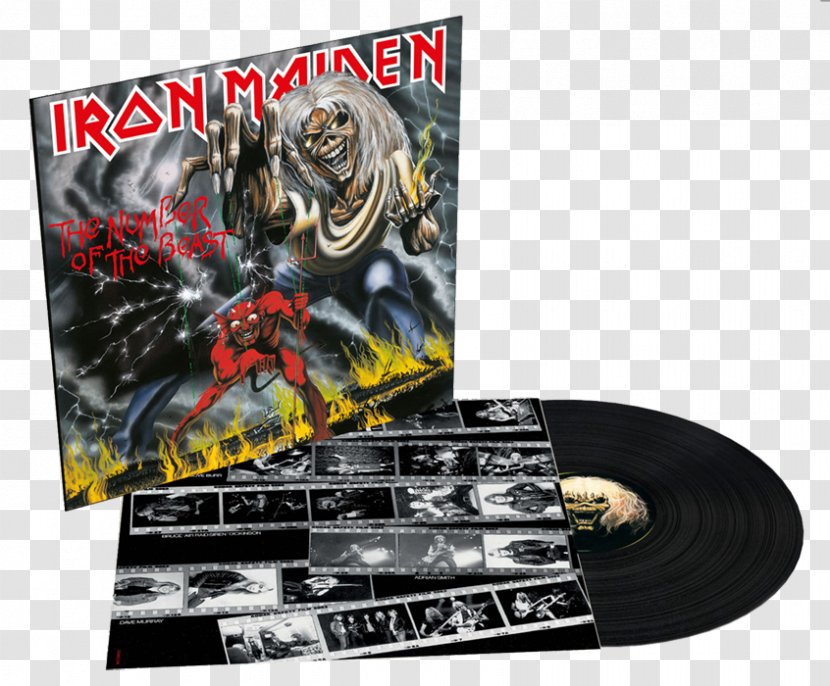 Iron Maiden The Number Of Beast Phonograph Record Album LP - Cartoon - Legacy World Tour Transparent PNG