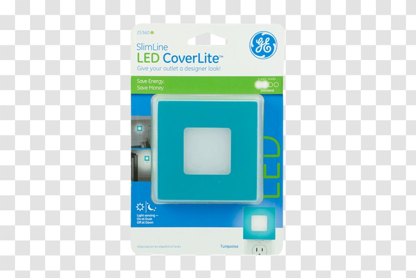 GE Mini Slimline Coverlite Night Light LED CoverLite Brushed Nickel Finish Home Game Console Accessory General Electric Product Design - Ge - Bright Bulb USB Transparent PNG