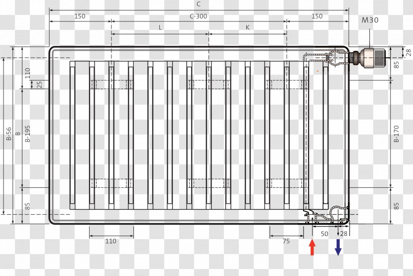 Heating Radiators Pipe Central Radijator - Structure - Radiator Transparent PNG