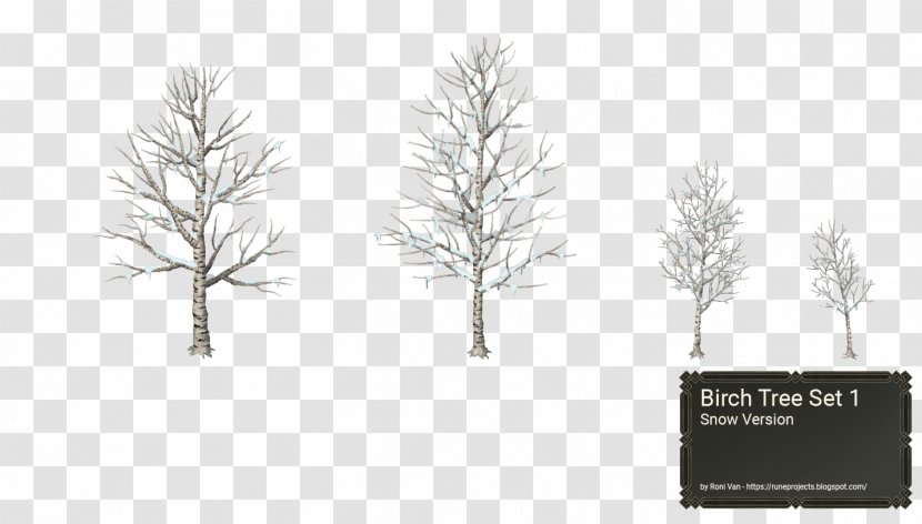 RPG Maker MV Winter Pine Tile-based Video Game Birch - Snow Transparent PNG