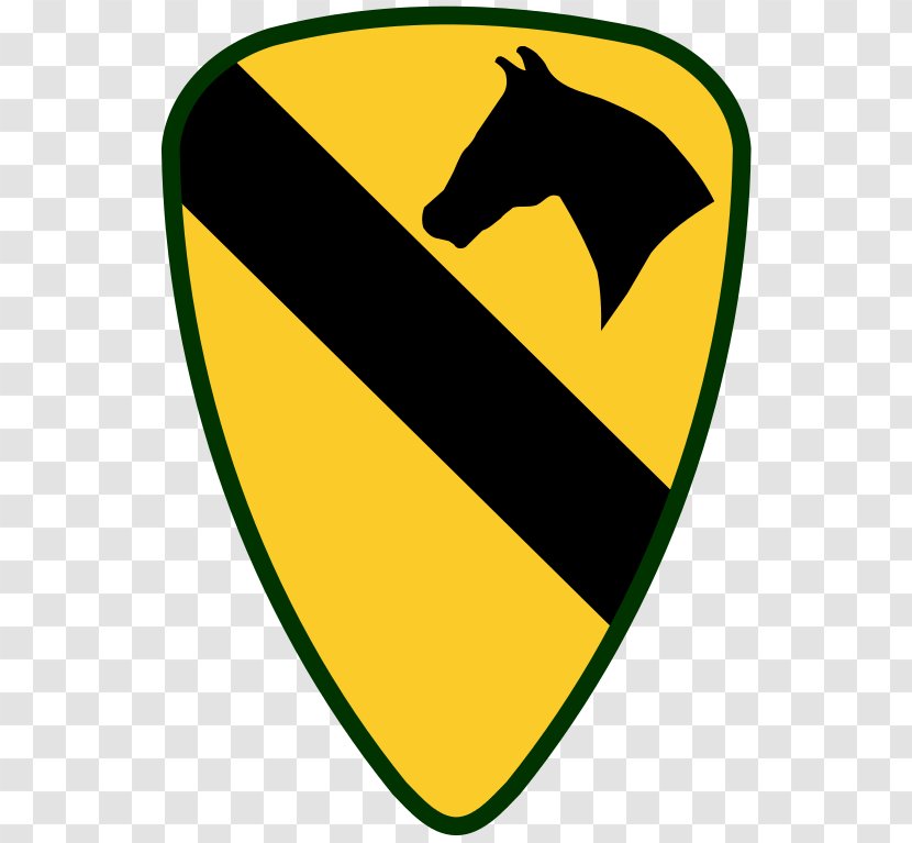 1st Cavalry Division Fort Hood Shoulder Sleeve Insignia United States Army - Diagonal Vector Transparent PNG