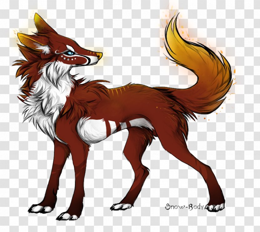 Fox Elemental Canidae Fire Demon - Dobermann Transparent PNG