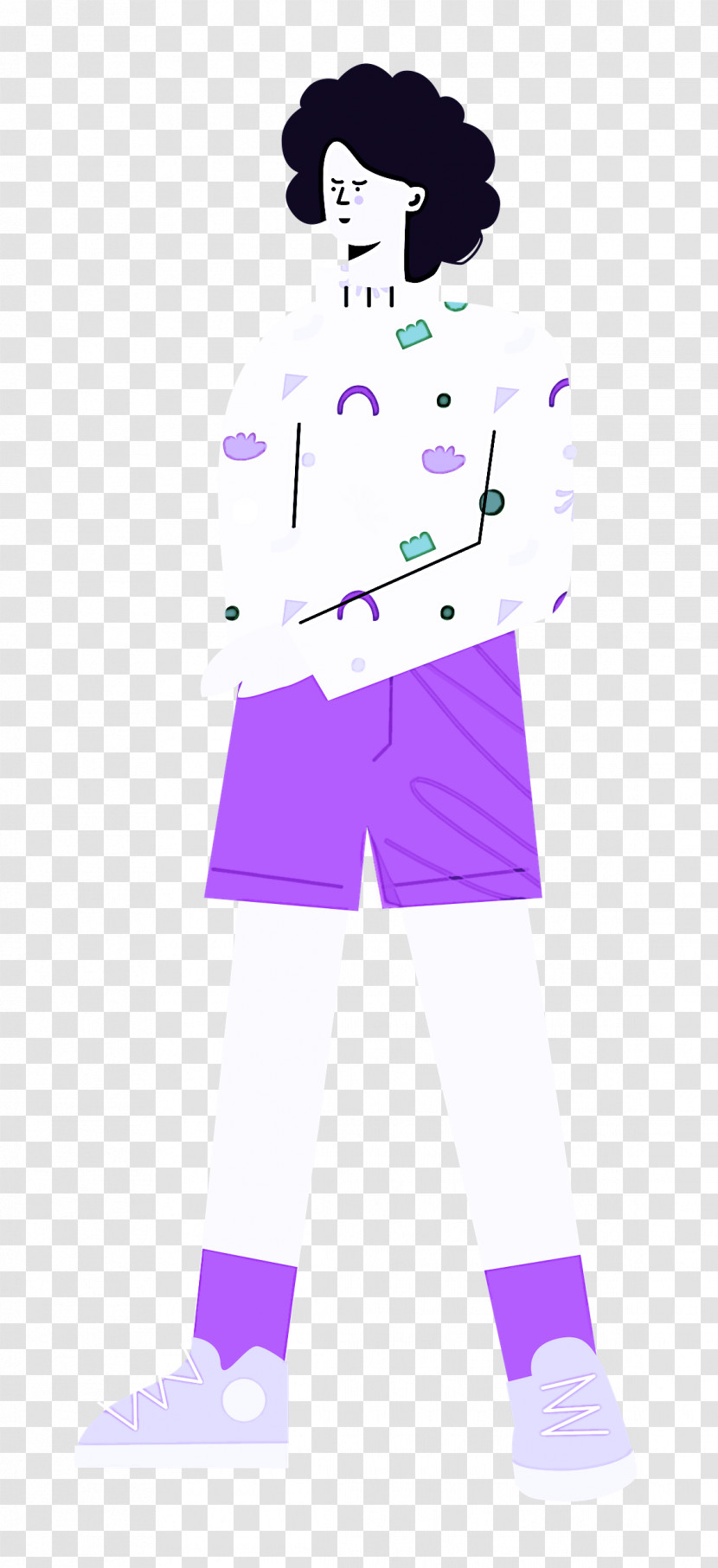 Standing Shorts Woman Transparent PNG