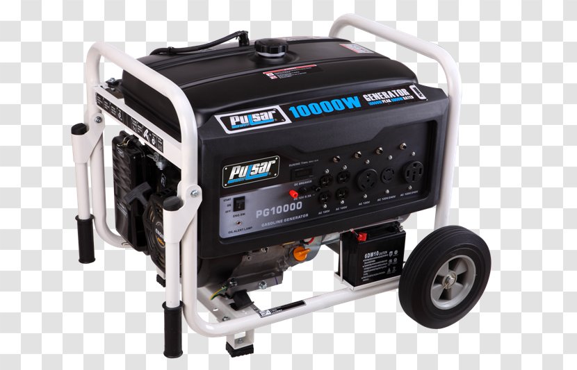 Electric Generator Engine-generator Gas Gasoline Pulsar 3250W - Electricity - Cables Transparent PNG