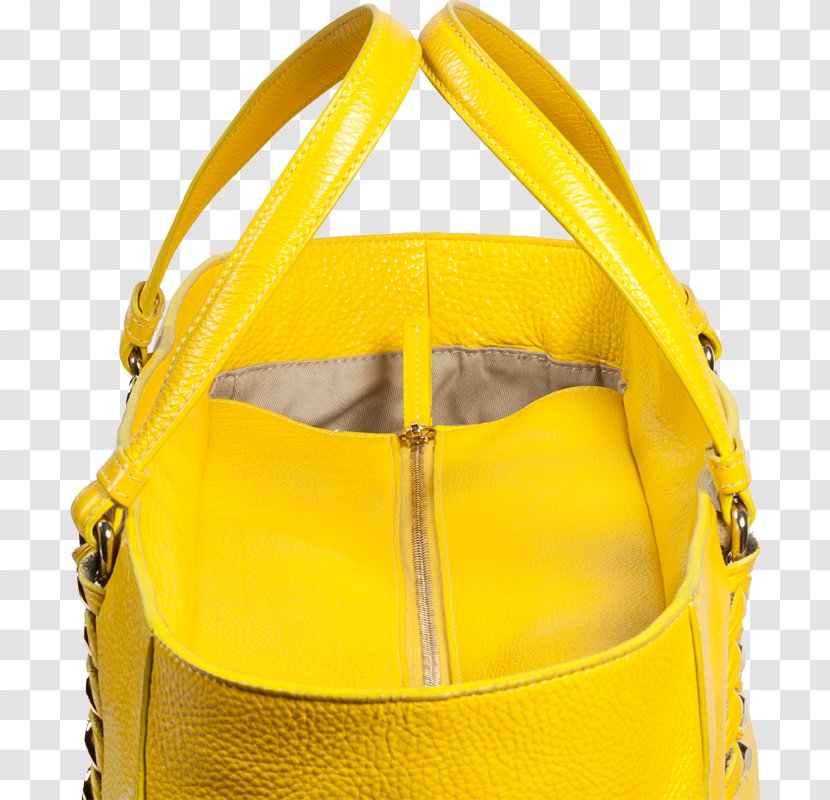 Hobo Bag Yellow Handbag Made In Italy - Leather Transparent PNG