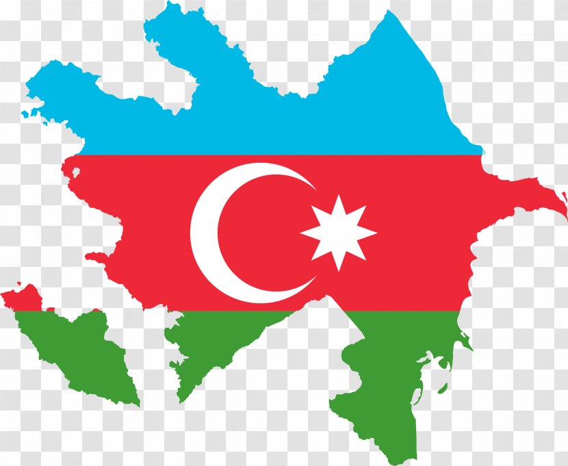Flag Of Azerbaijan Map Europe - Tree - Borders Transparent PNG