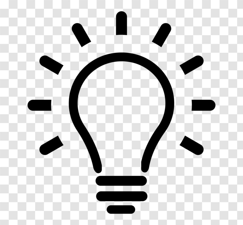 Incandescent Light Bulb Symbol - Sign Transparent PNG