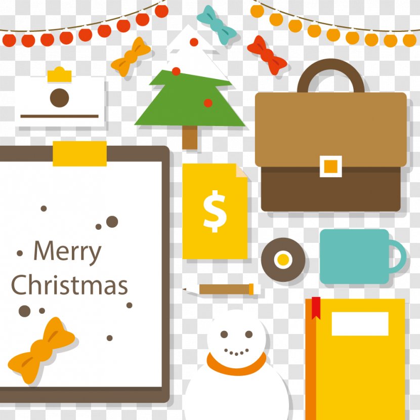 Social Media Clip Art - Information - Vector Christmas Briefcase Transparent PNG
