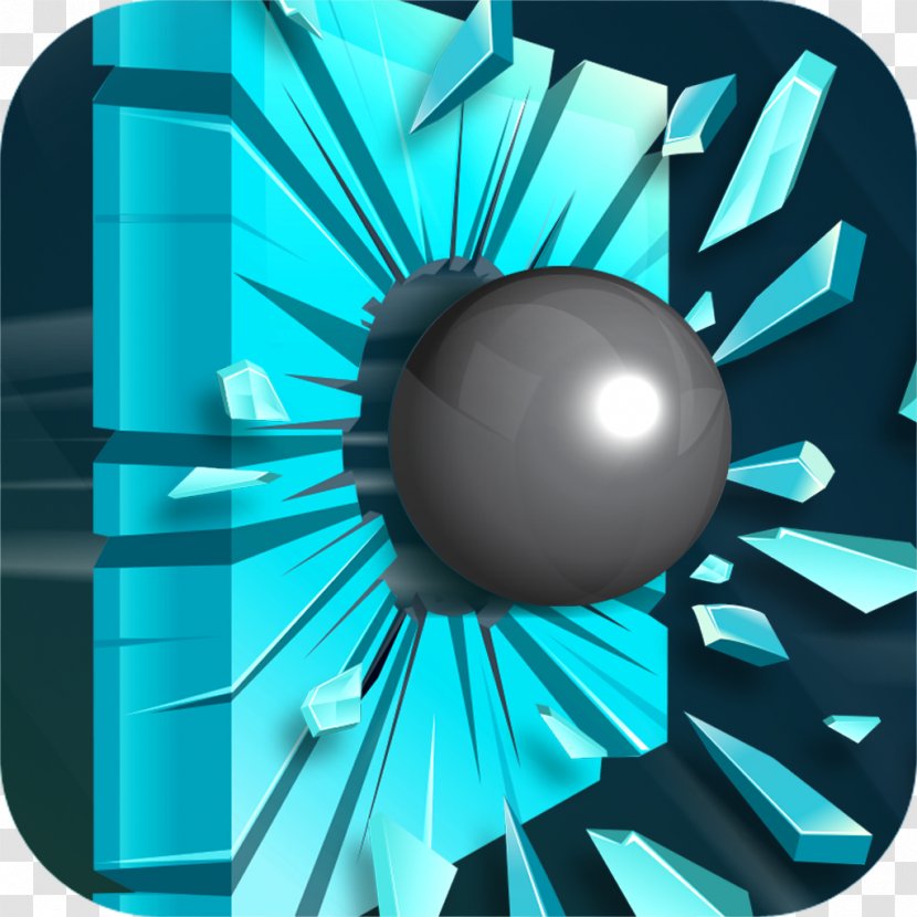 App Store Ball Game Computer Screenshot - Aqua - Shattered Glass Transparent PNG