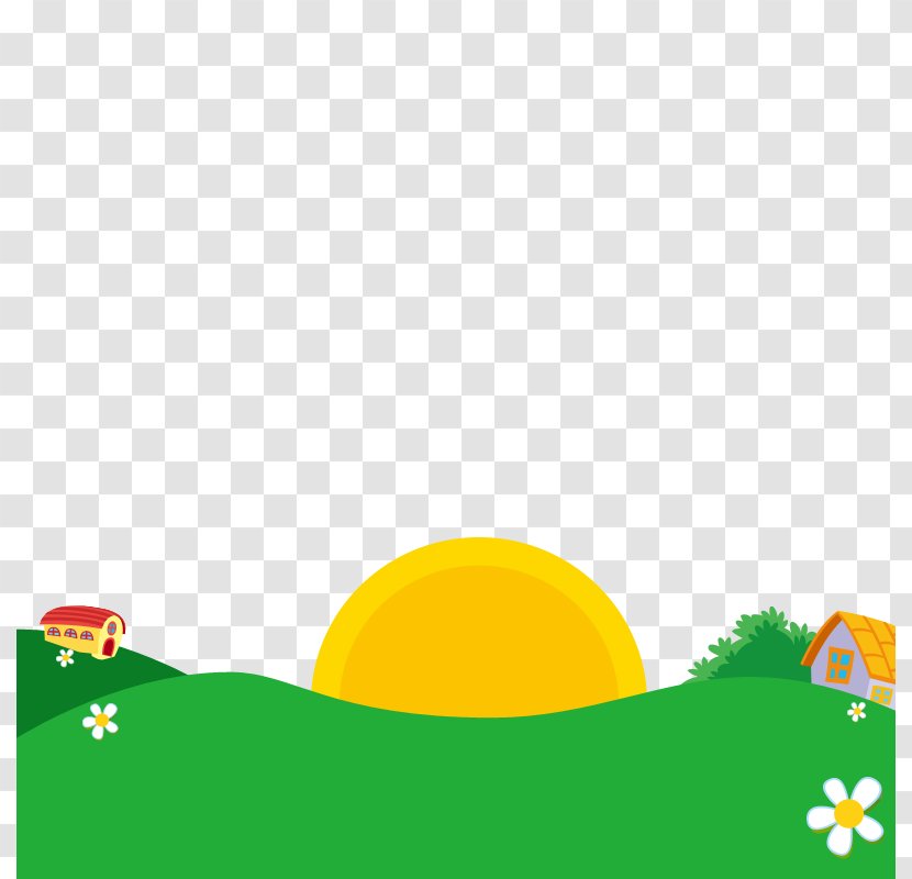 Sunrise Cartoon Fundal - Yellow Transparent PNG