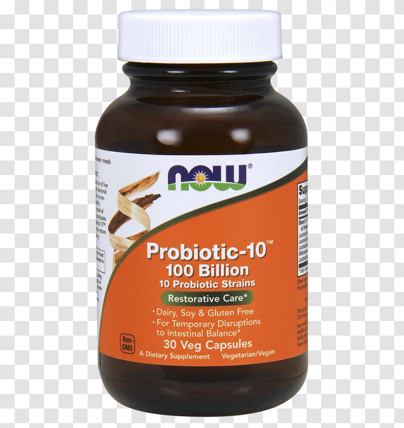 Dietary Supplement Now Foods Probiotic-10 Sam-E Capsule - Diet - Probiotic Capsules Transparent PNG