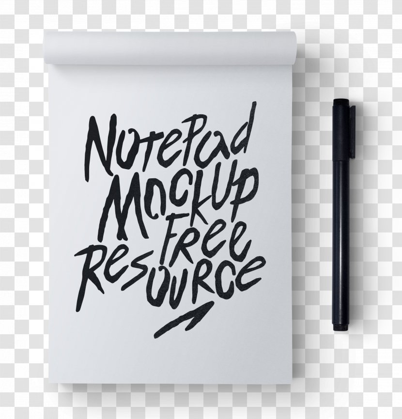 Mockup Notepad++ Sketch - Notepad Demonstrator Transparent PNG
