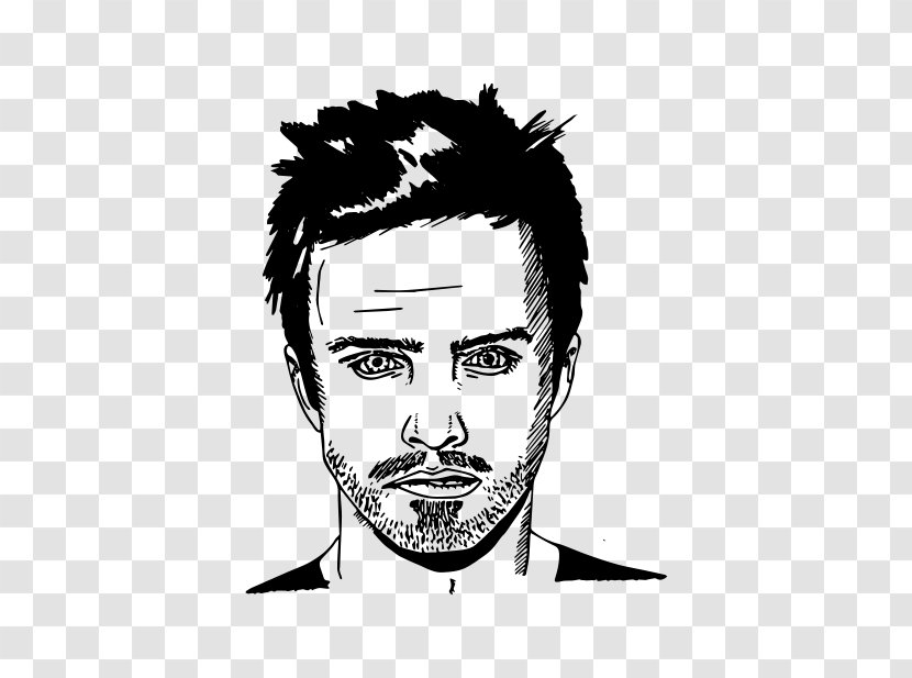 Aaron Paul Jesse Pinkman Breaking Bad Walter White Black And - Silhouette Transparent PNG