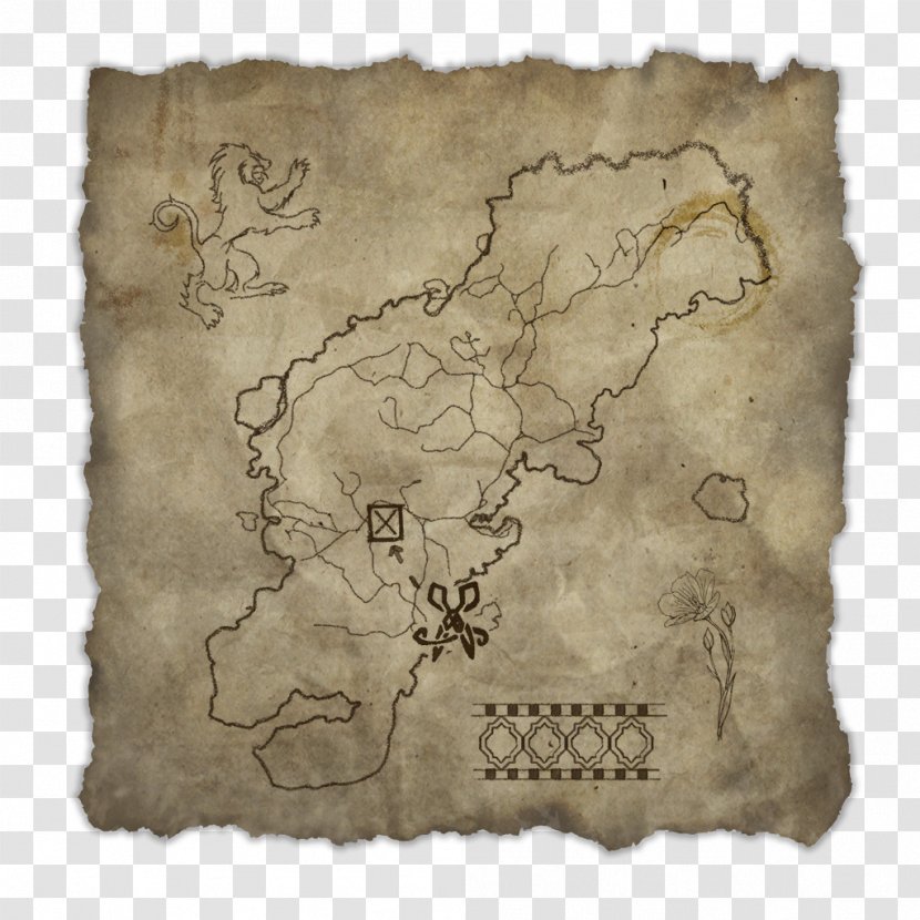 The Elder Scrolls Online Treasure Map Oblivion - Literary Transparent PNG