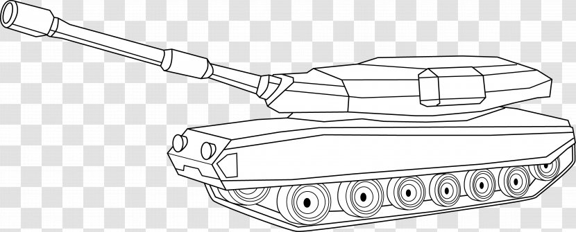 Tank Military Drawing Line Art Clip - Army Transparent PNG