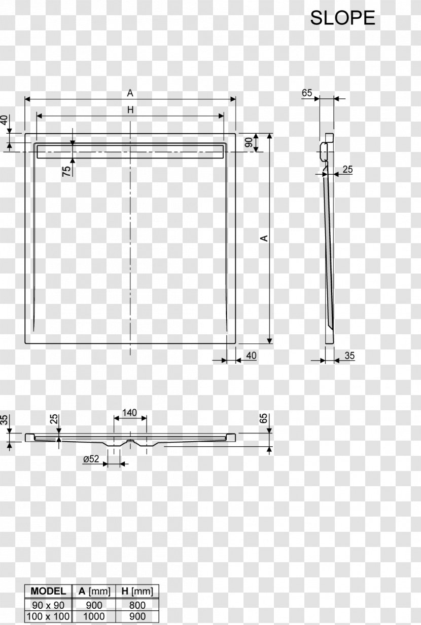 Drawing Door Handle Rectangle - Slope Depression Transparent PNG