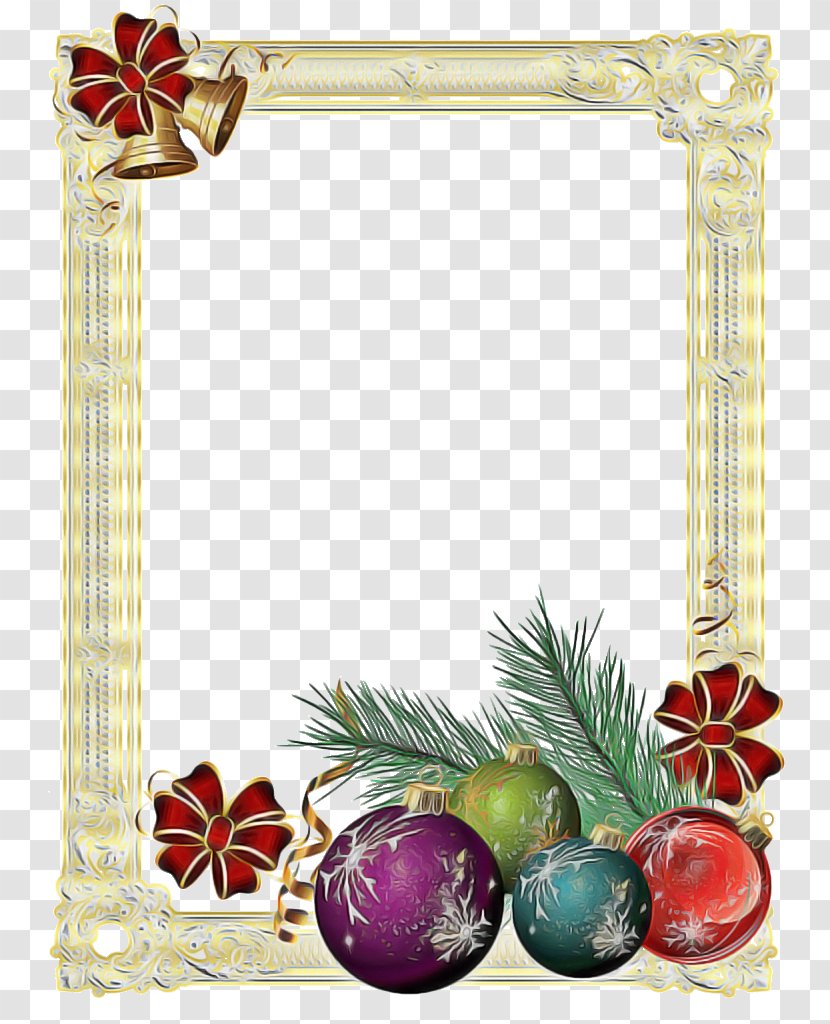 Christmas Picture Frame - Ornament - Pine Family Transparent PNG
