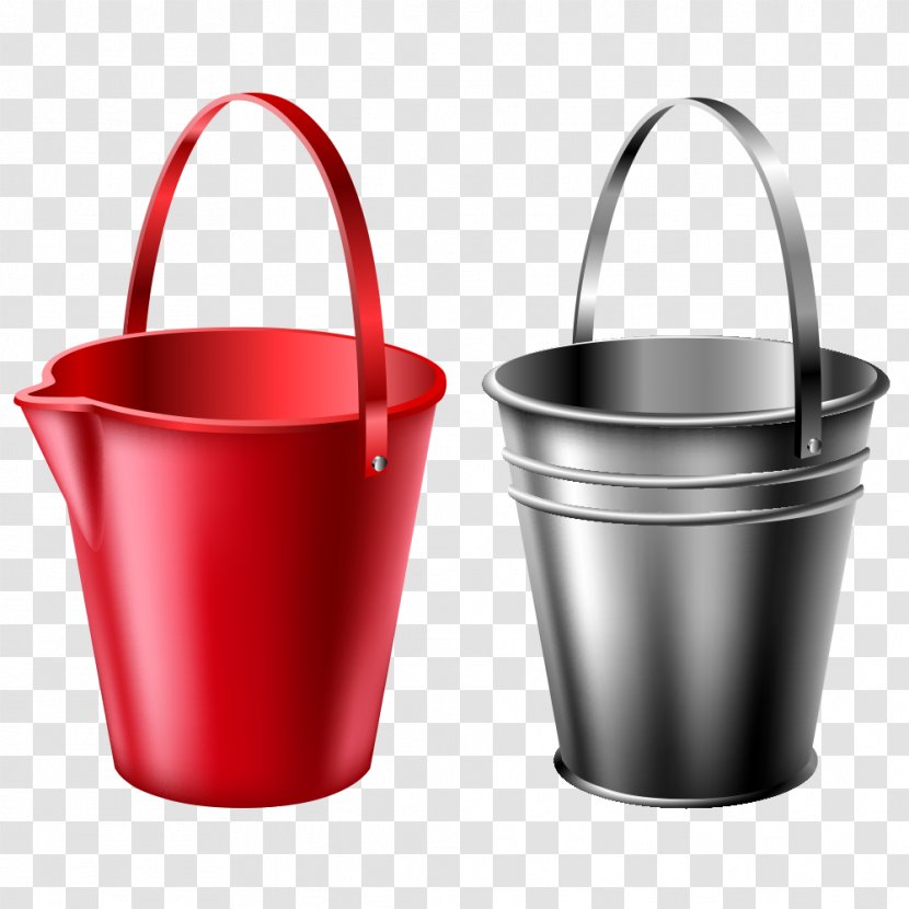 Bucket Adobe Illustrator Illustration - Red And Black Transparent PNG