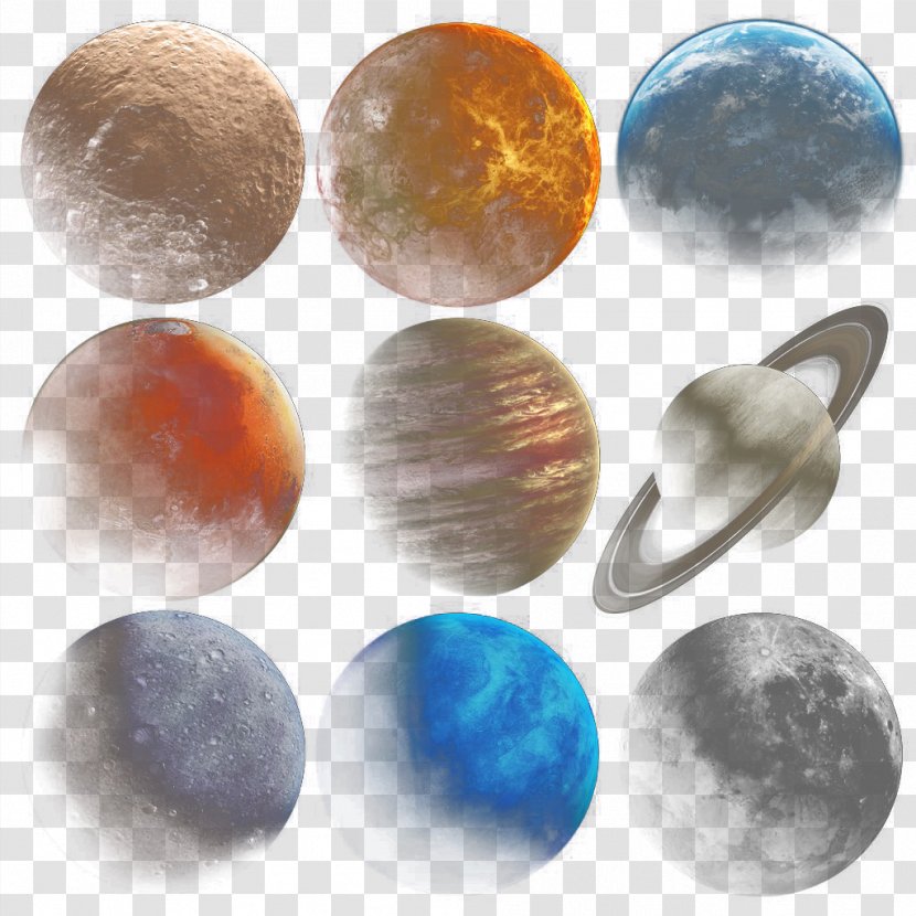 Moon Planet Universe - Nine Planets Transparent PNG