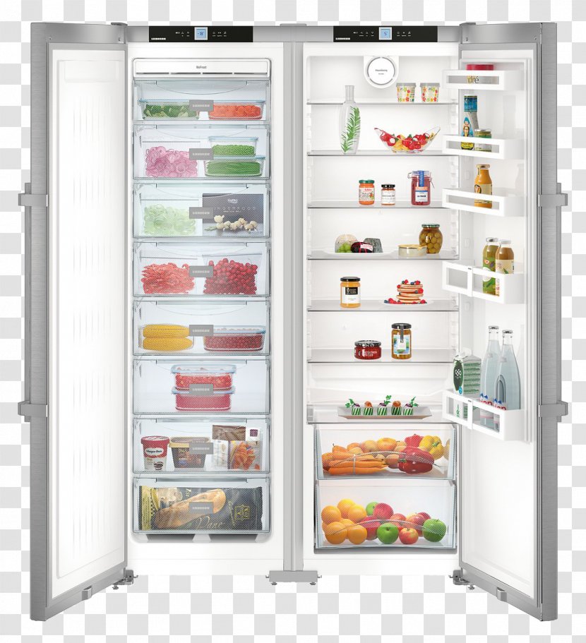 Liebherr Group 709L Freestanding Side X SmartSteel Fridge SBSEF 7242 Refrigerator SBSbs Premium Food Center 8673 Auto-defrost Transparent PNG