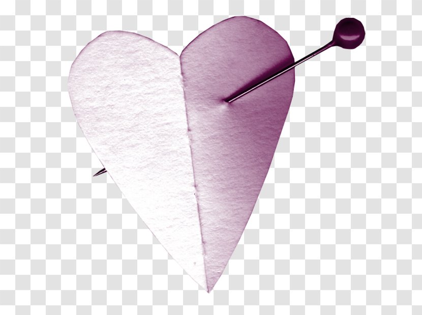 Hand-Sewing Needles Paper - Heart - Pink Transparent PNG