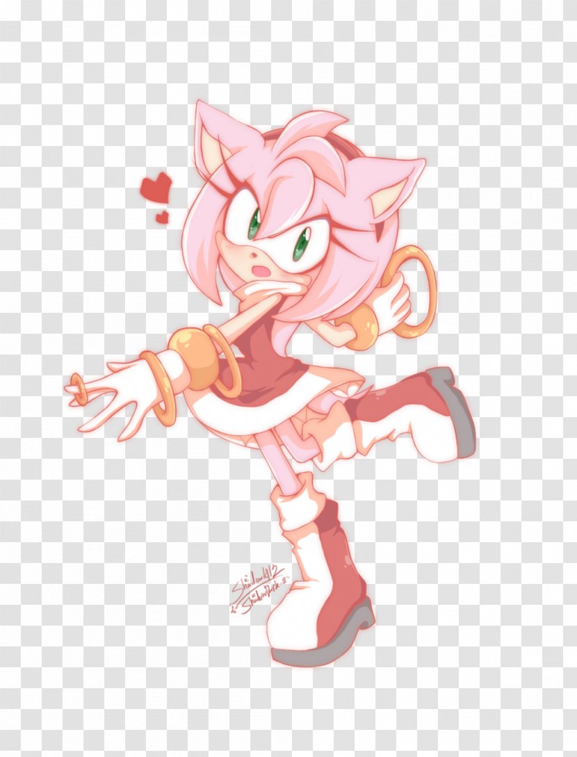Amy Rose Sonic The Hedgehog Shadow Knuckles Echidna - Heart Transparent PNG