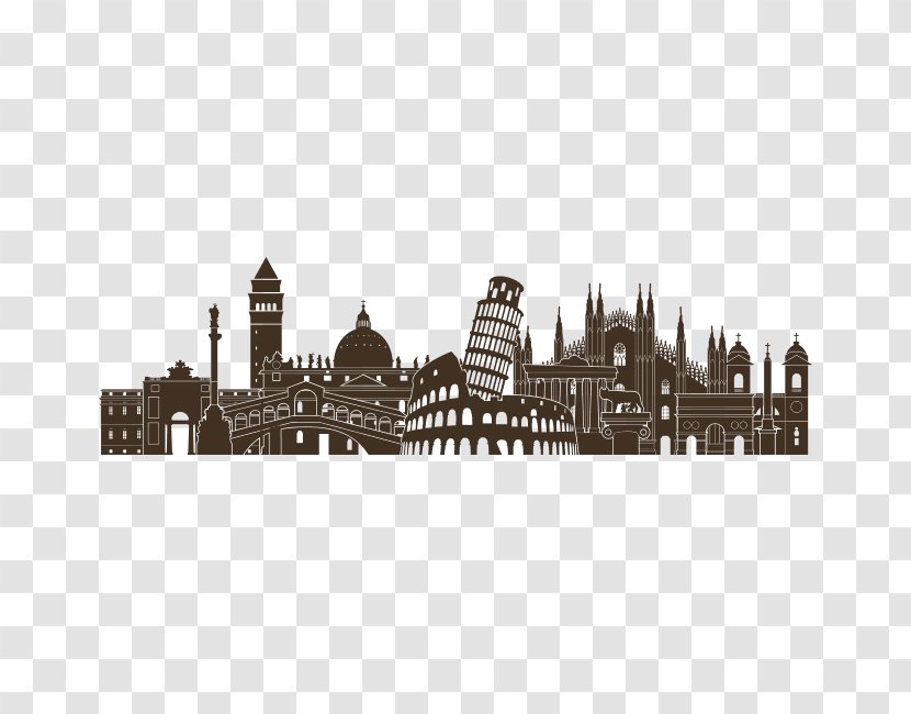Italy Vector Graphics Skyline Royalty-free Silhouette - Medieval Architecture Transparent PNG