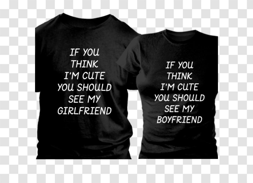 T-shirt Boyfriend Girlfriend Couple Love - Cartoon Transparent PNG