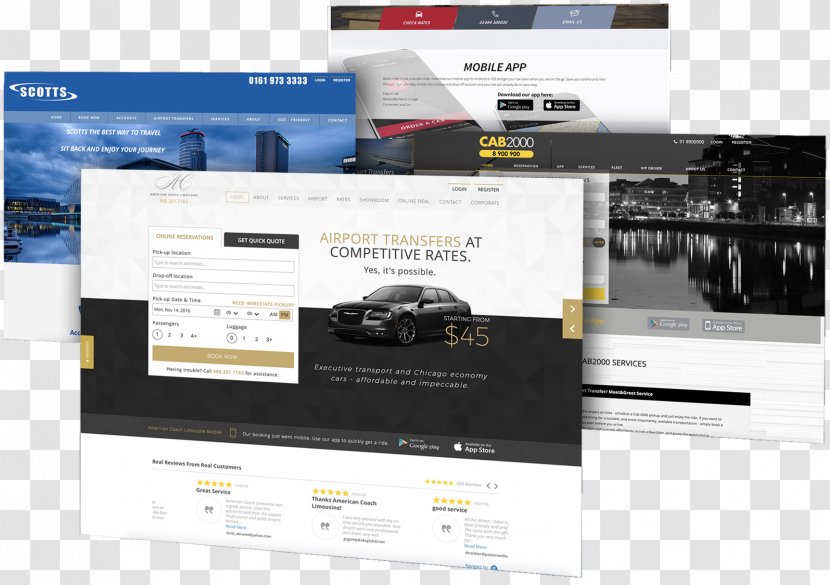 Website Builder Taxi Computer Software Dispatch - Web Page - Airport Transfer Transparent PNG