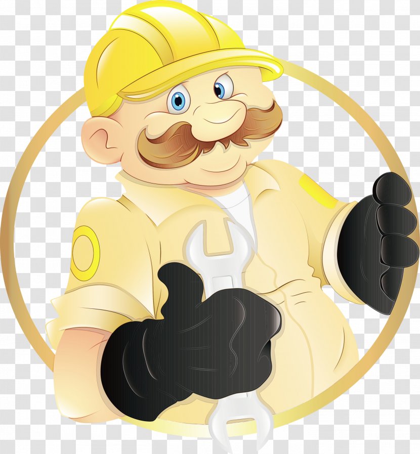 Cartoon Yellow Clip Art Ear Finger - Fictional Character Thumb Transparent PNG